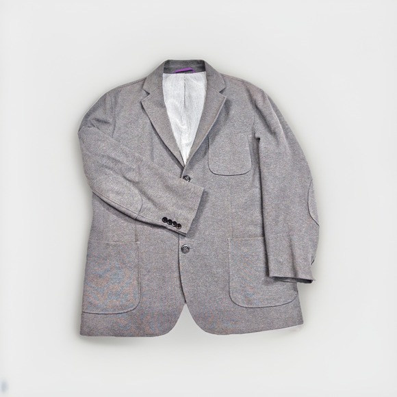 Sand Copenhagen Blazer Womens US 12 Gray Slim Tracy Cotton Retail $495 - Picture 1 of 16